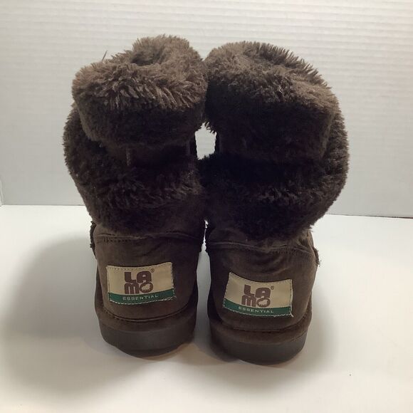 Lamo Essential Ankle Boots Size 5 Water/Stain Resistant Suede Faux Fur Cuff - Picture 2 of 4